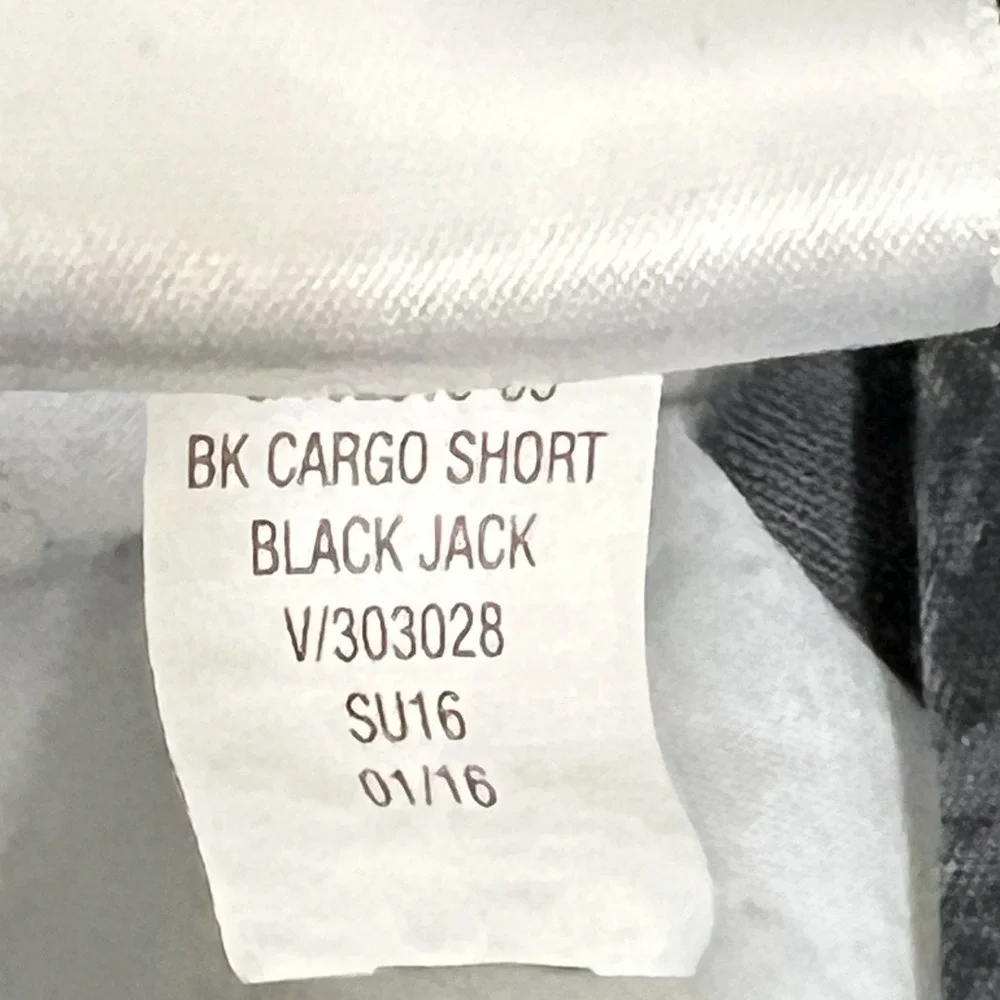 Old Navy Leaf Design Outdoor Cargo Shorts Casual Black Men Size 38